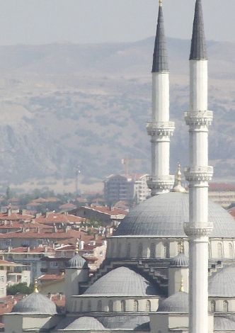 image : une vue d'Ankara, une mosquée