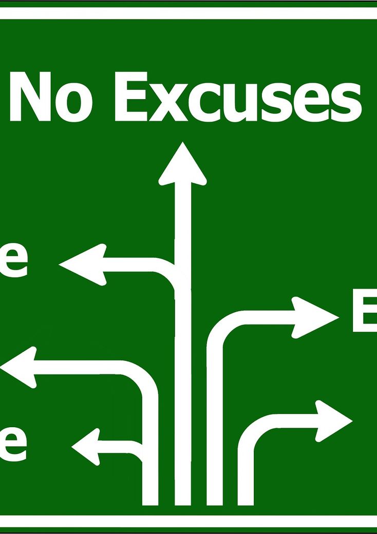 Image :panneau direction excuses ou non