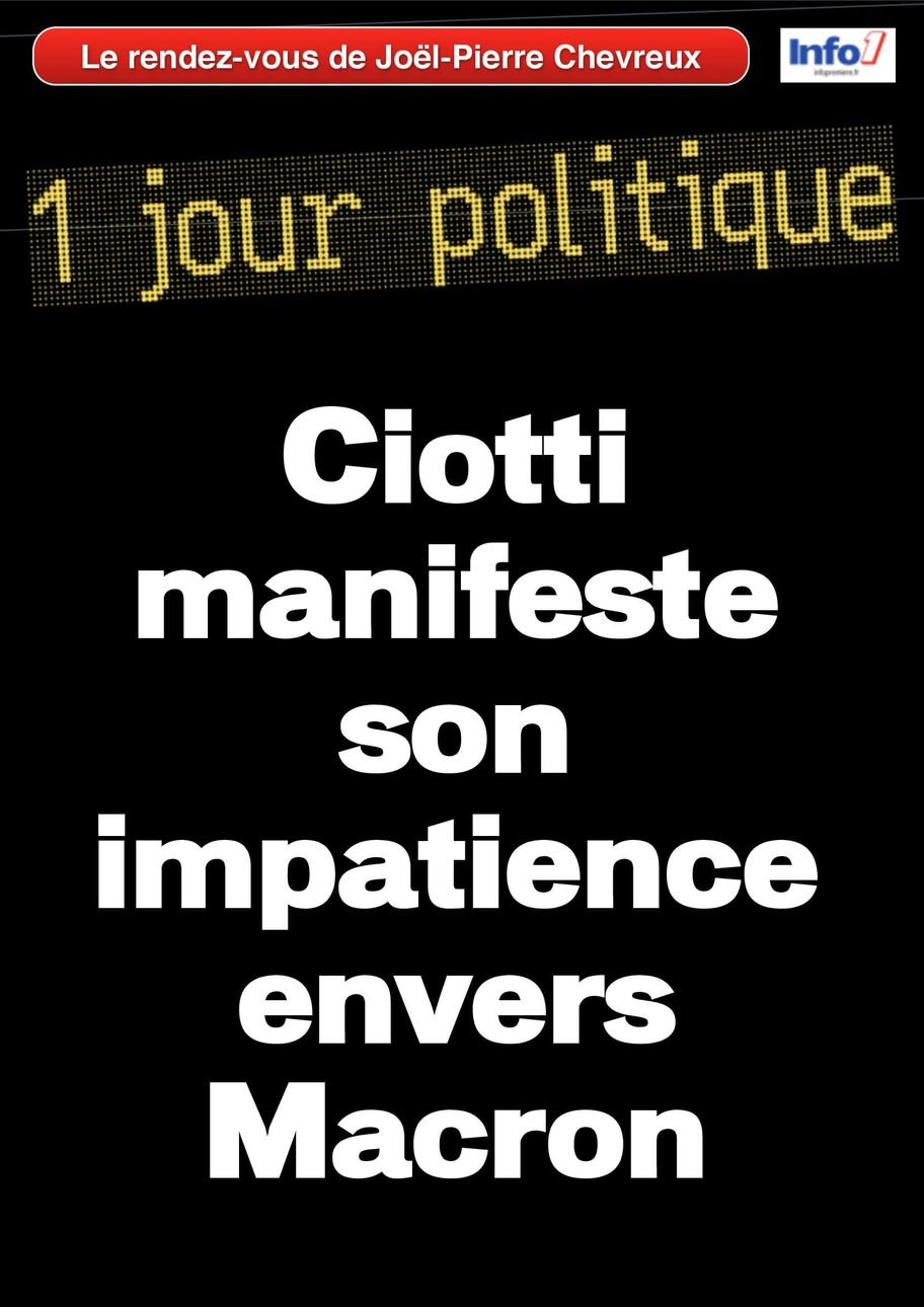 Ciotti manifeste son imaptience envers Macron