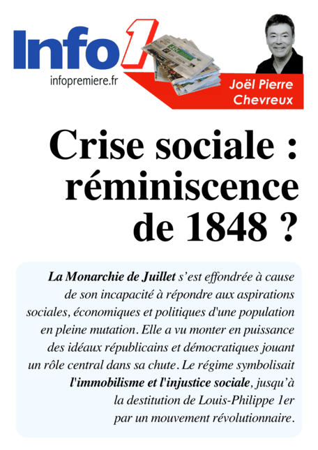 Crise sociale : réminiscence de 1848 ?